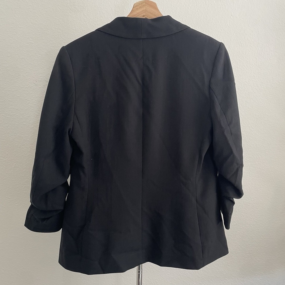 H&M Black Blazer Ruched Sleeves -  Size S - with tags attached - Picture 2 of 7